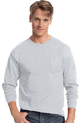Hanes 5596 - Tagless® Long Sleeve T-Shirt with a Pocket