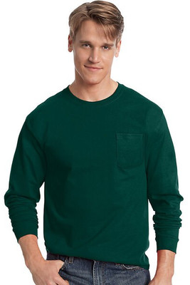 Hanes 5596 - Tagless® Long Sleeve T-Shirt with a Pocket