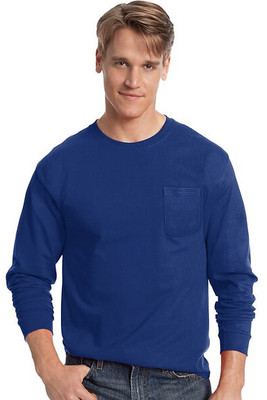 Hanes 5596 - Tagless® Long Sleeve T-Shirt with a Pocket