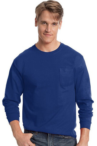Hanes 5596 - Tagless® Long Sleeve T-Shirt with a Pocket