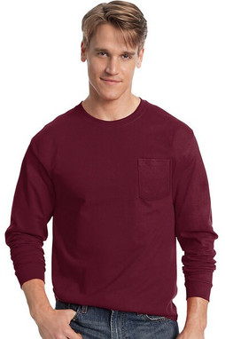 Hanes 5596 - Tagless® Long Sleeve T-Shirt with a Pocket