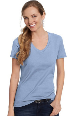 Hanes S04V - Hanes® Ladies Nano-T® Cotton V-Neck T-Shirt
