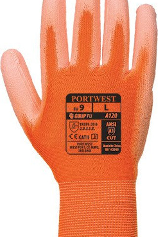 Portwest A120 - Durable PU Coated Safety Work Gloves