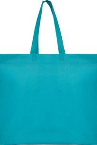 SEA Heat-sealed non-woven bag with hexagonal gusset on the base and long handle in matching colour - EgotierPro BO7504