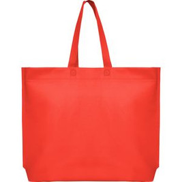 SEA Heat-sealed non-woven bag with hexagonal gusset on the base and long handle in matching colour - EgotierPro BO7504