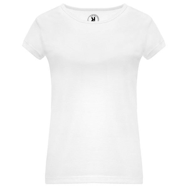 Roly CA6692 - HAWAII Short-sleeve t-shirt for women in a fitted design with ribbed crew neck in the same fabric and side seams