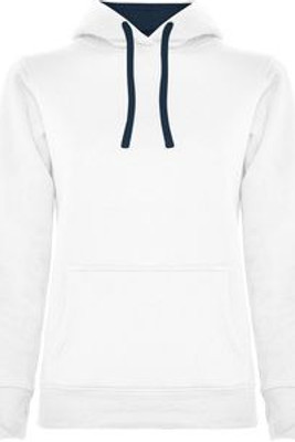 Roly SU1068 - URBAN WOMAN Getailleerde dames sweatshirt met tweekleurige capuchon van dubbel weefsel