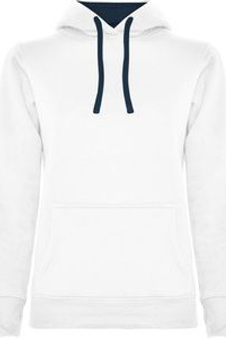 Roly SU1068 - URBAN WOMAN Fitted-cut sweatshirt with two-colour hood in double fabric