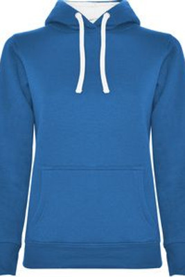 Roly SU1068 - URBAN WOMAN Fitted-cut sweatshirt with two-colour hood in double fabric