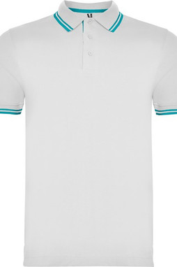 Roly PO6629 - MONTREAL Short-sleeve polo shirt with matching 3-button placket in collar