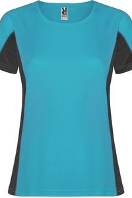 Roly CA6648 - SHANGHAI WOMAN T-shirt met korte raglanmouwen in technisch weefsel