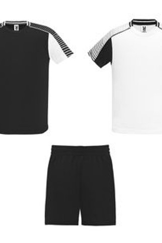 Roly CJ0525 - JUVE Unisex sports set of 2 t-shirts + 1 pair of shorts