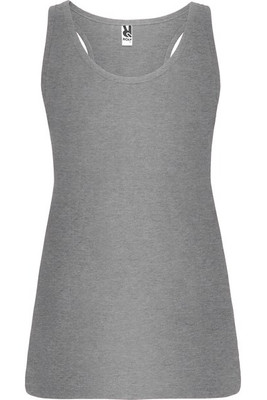 Roly CA6535 - BRENDA Slim-fit tank top with ribbed armholes and loose and rolled ribbed collar