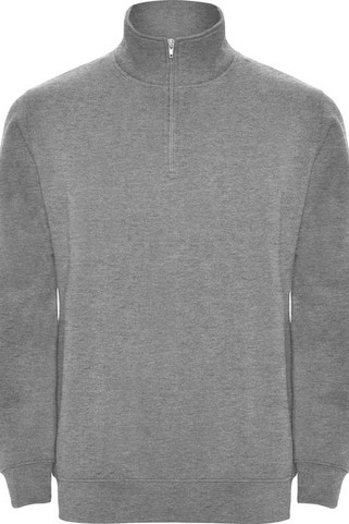 Roly SU1109 - ANETO Sweat avec demi zip ton sur ton et col montant