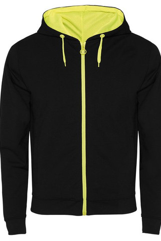 Roly SU1105 - FUJI Sweat jacket in non-brushed fleece with details in fluor colour