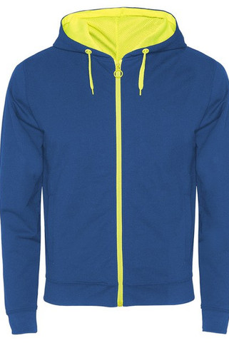 Roly SU1105 - FUJI Sweat jacket in non-brushed fleece with details in fluor colour