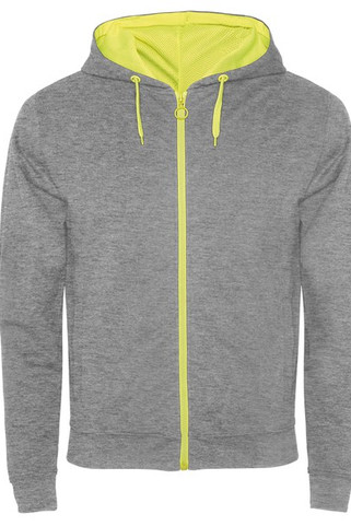 Roly SU1105 - FUJI Sweat jacket in non-brushed fleece with details in fluor colour