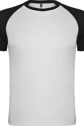 Roly CA6650 - INDIANAPOLIS Raglan style short-sleeve sports t-shirt with contrasting sleeves