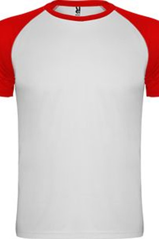 Roly CA6650 - INDIANAPOLIS Raglan style short-sleeve sports t-shirt with contrasting sleeves