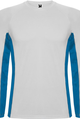 Roly CA6670 - SHANGHAI L/S Long-sleeve technical raglan t-shirt with a combination of two polyester fabrics