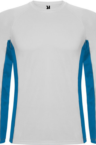 Roly CA6670 - SHANGHAI L/S Long-sleeve technical raglan t-shirt with a combination of two polyester fabrics