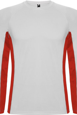 Roly CA6670 - SHANGHAI L/S Long-sleeve technical raglan t-shirt with a combination of two polyester fabrics