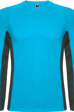 Roly CA6670 - SHANGHAI L/S Long-sleeve technical raglan t-shirt with a combination of two polyester fabrics