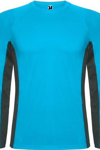 Roly CA6670 - SHANGHAI L/S T-shirt combiné avec deux tissus en polyester