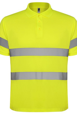 Roly HV9302 - POLARIS Technical high-visibility short-sleeve polo shirt 
