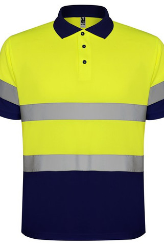 Roly HV9302 - POLARIS Technical high-visibility short-sleeve polo shirt