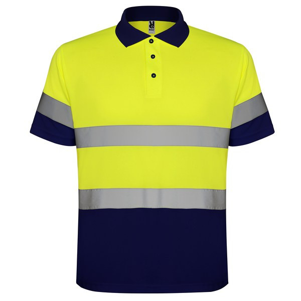 Roly HV9302 - POLARIS Technical high-visibility short-sleeve polo shirt