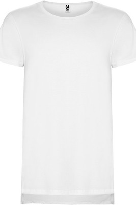 Roly CA7136 - COLLIE Short-sleeve t-shirt with extra long drop tail and elastane 2-layer crew neck
