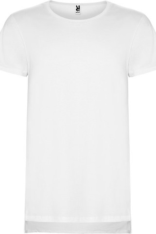 Roly CA7136 - COLLIE Short-sleeve t-shirt with extra long drop tail and elastane 2-layer crew neck