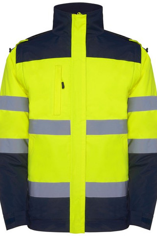Roly HV9304 - EPSYLON Gewatteerde parka met hoge zichtbaarheid in twee kleurencombinatie