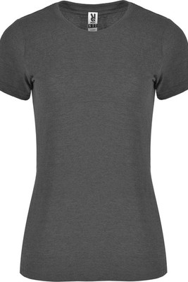Roly CA6661 - FOX WOMAN Short-sleeve t-shirt in heather effect fabric slightly fitted