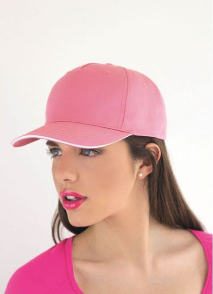 Atlantis AT004 - Atlantis 5-Panel Cotton Cap with Reinforced Front