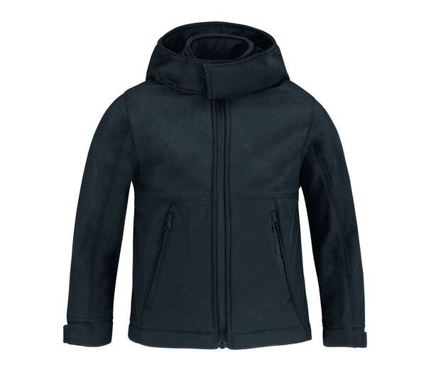 B&C BC651 - Felpa con cappuccio in soft-shell bambino