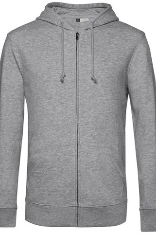 B&C BCU35B - Organic Hoodie met rits