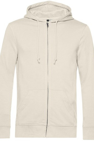 B&C BCU35B - Hættetrøje med organisk lynlås