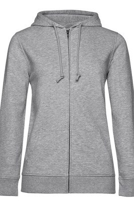B&C BCW36B - Organic Dames Hoodie met Rits
