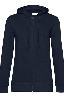 B&C BCW36B - Felpa con cappuccio con zip organica da donna