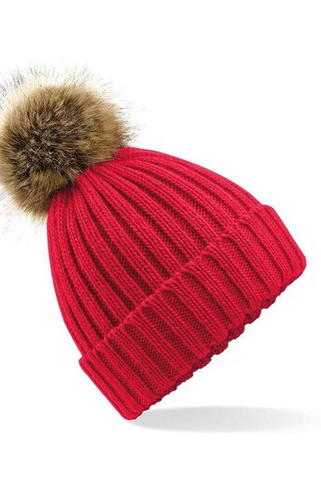 Beechfield BF412 - Bonnet grosse maille Pop Pom