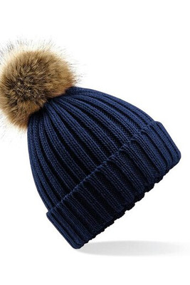 Beechfield BF412 - Big mesh Pop Pom beanie