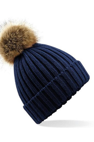 Beechfield BF412 - Big mesh Pop Pom beanie