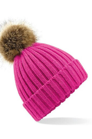 Beechfield BF412 - Big mesh Pop Pom beanie
