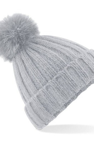 Beechfield BF413 - Berretto Verbier Pop Pom a maglia larga
