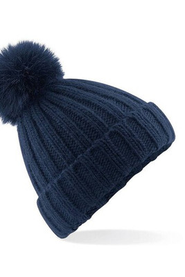 Beechfield BF413 - Verbier grande malha pop pom beanie
