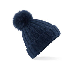 Beechfield BF413 - Berretto Verbier Pop Pom a maglia larga