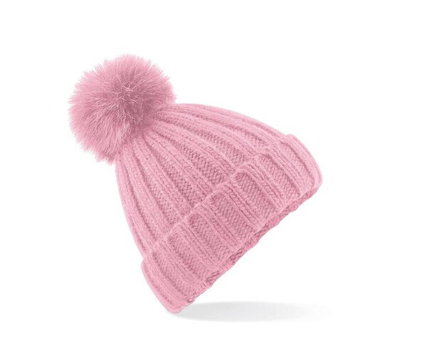 Beechfield BF413 - Berretto Verbier Pop Pom a maglia larga