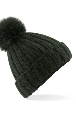 Beechfield BF413 - Verbier grande malha pop pom beanie
